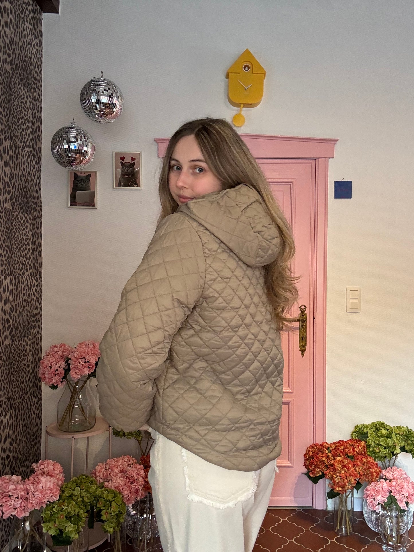 B.young - Beige Gewatteerde Jas