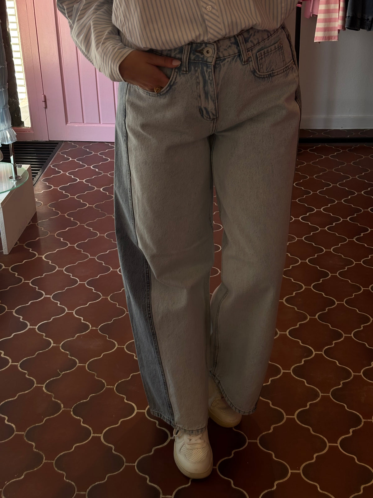 ICHI - Lichte Wide Leg Jeans