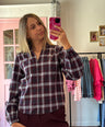 B.young - Geruite Blouse Bordeaux
