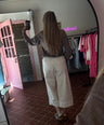 PULZ jeans -  Witte Wide Leg Broek