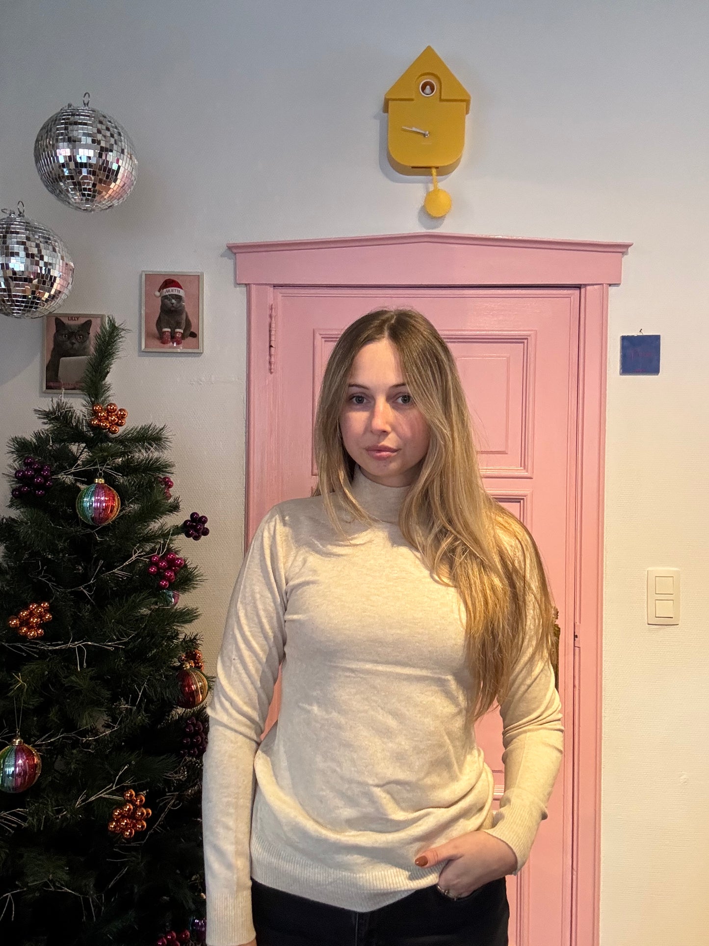 Juliette's turtle trui met cashmere - beige