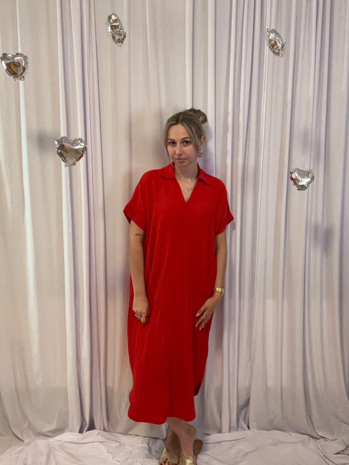 Julia's tetra dress rood