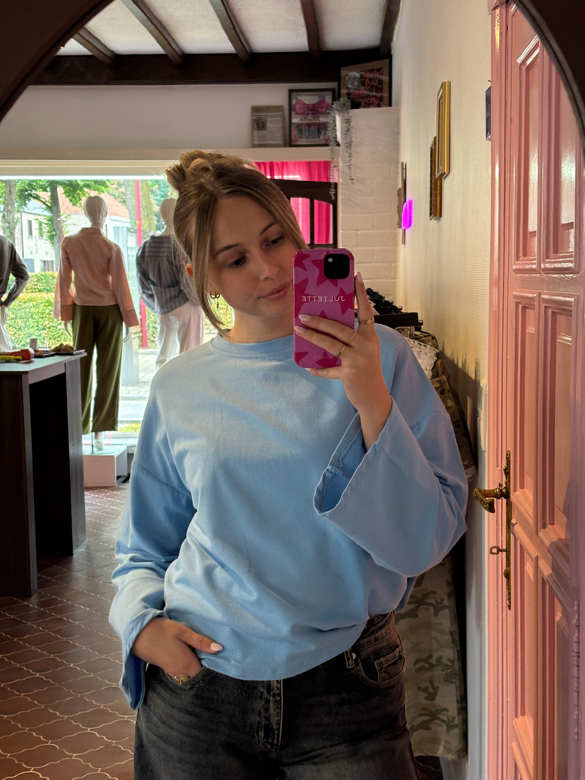 Lichtblauwe long sleeve