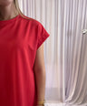 Julia’s t-shirt dress rood