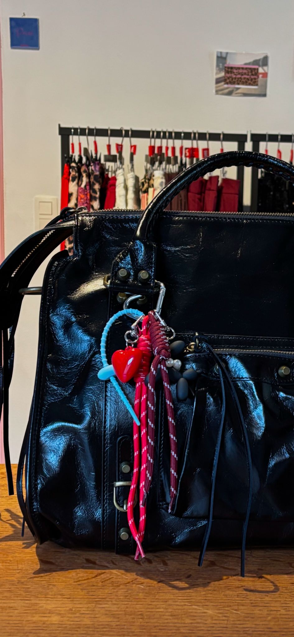 Juliette's bagcharm - red heart