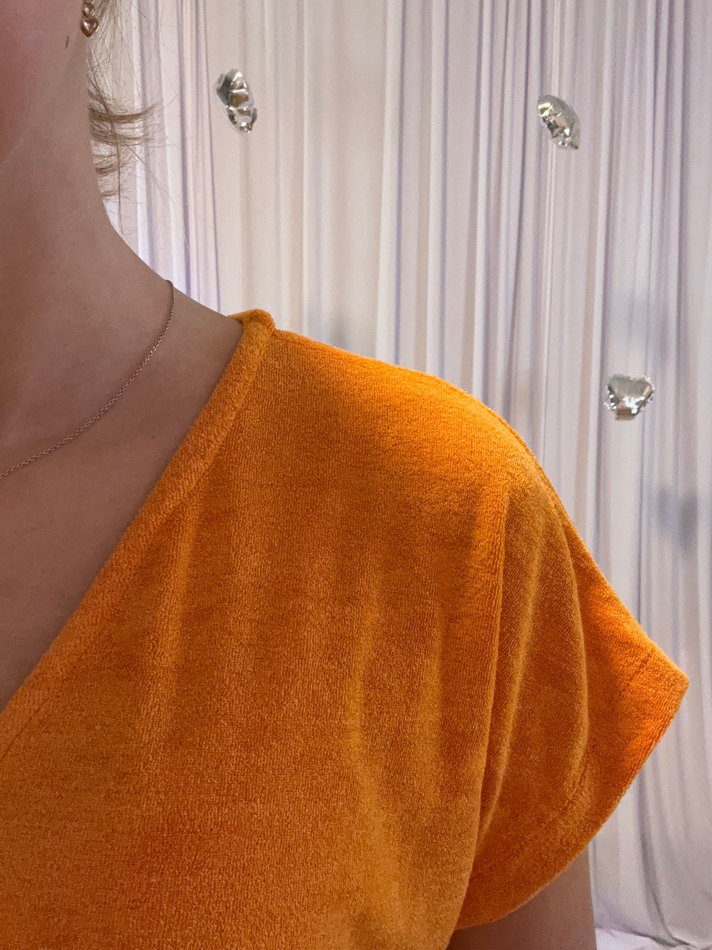 badstof jurk oranje