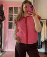 ICHI - Reversible Teddy Gilet Pink