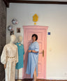 ICHI - Lichtblauw Maxi Kleed