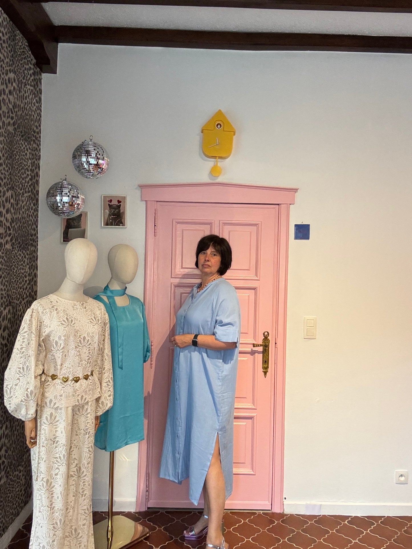 ICHI - Lichtblauw Maxi Kleed