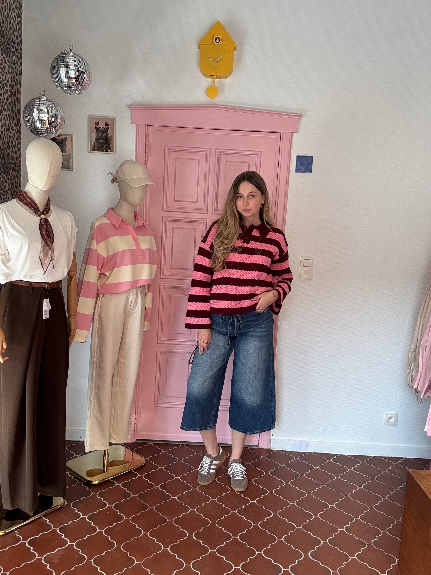 PULZ - Wijde Cropped Jeans