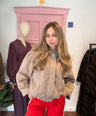 Juliette's bomber jacket suède beige