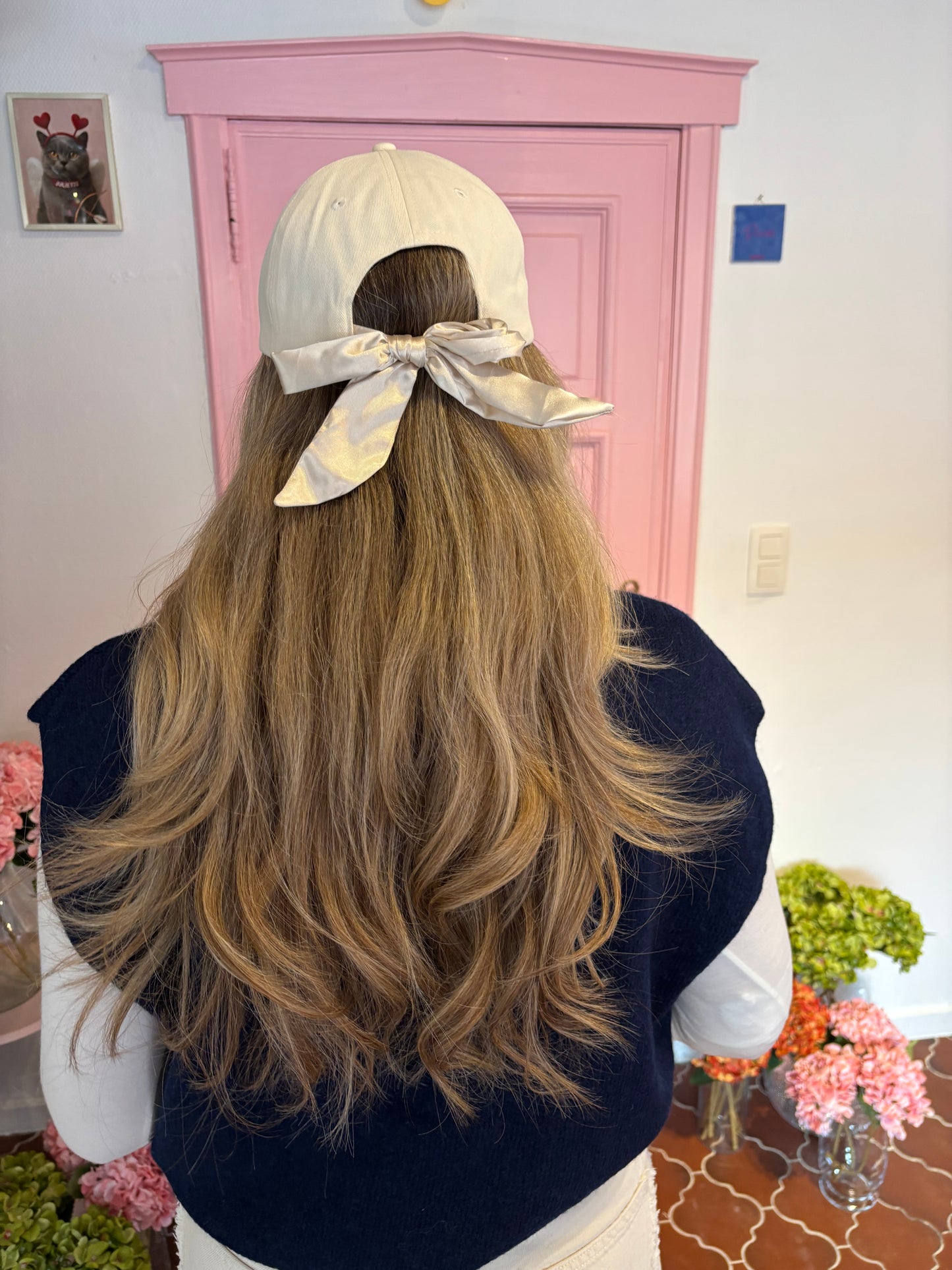 ICHI - Witte Pet met Strik