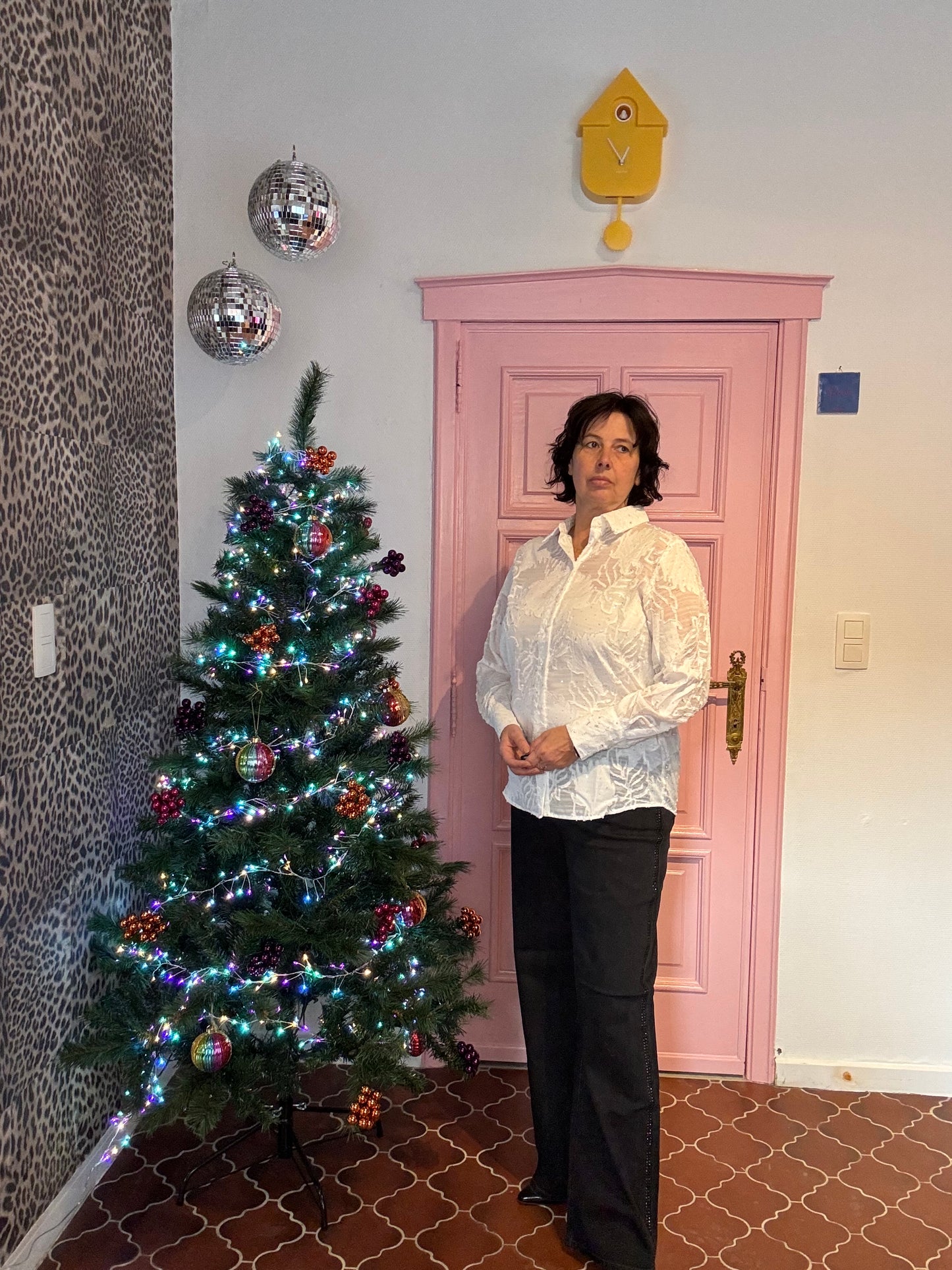 PULZ - witte glitterblouse