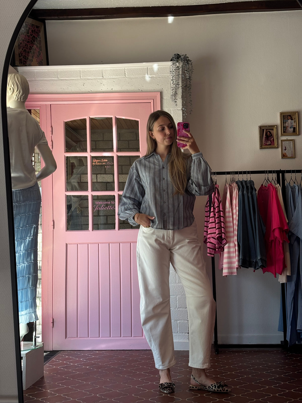PULZ JEANS - Gestreept Hemdje