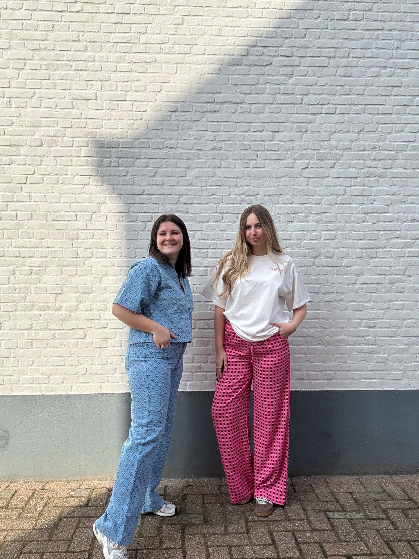 Ydence - Roze Geruite Broek