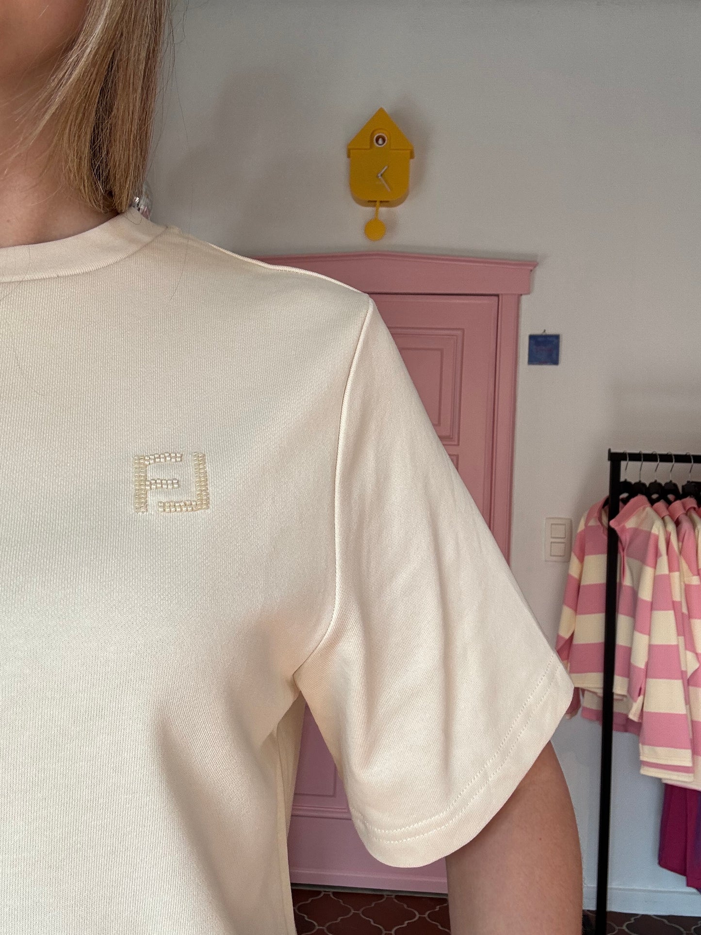 Fluresk - Beige Basic T-shirt