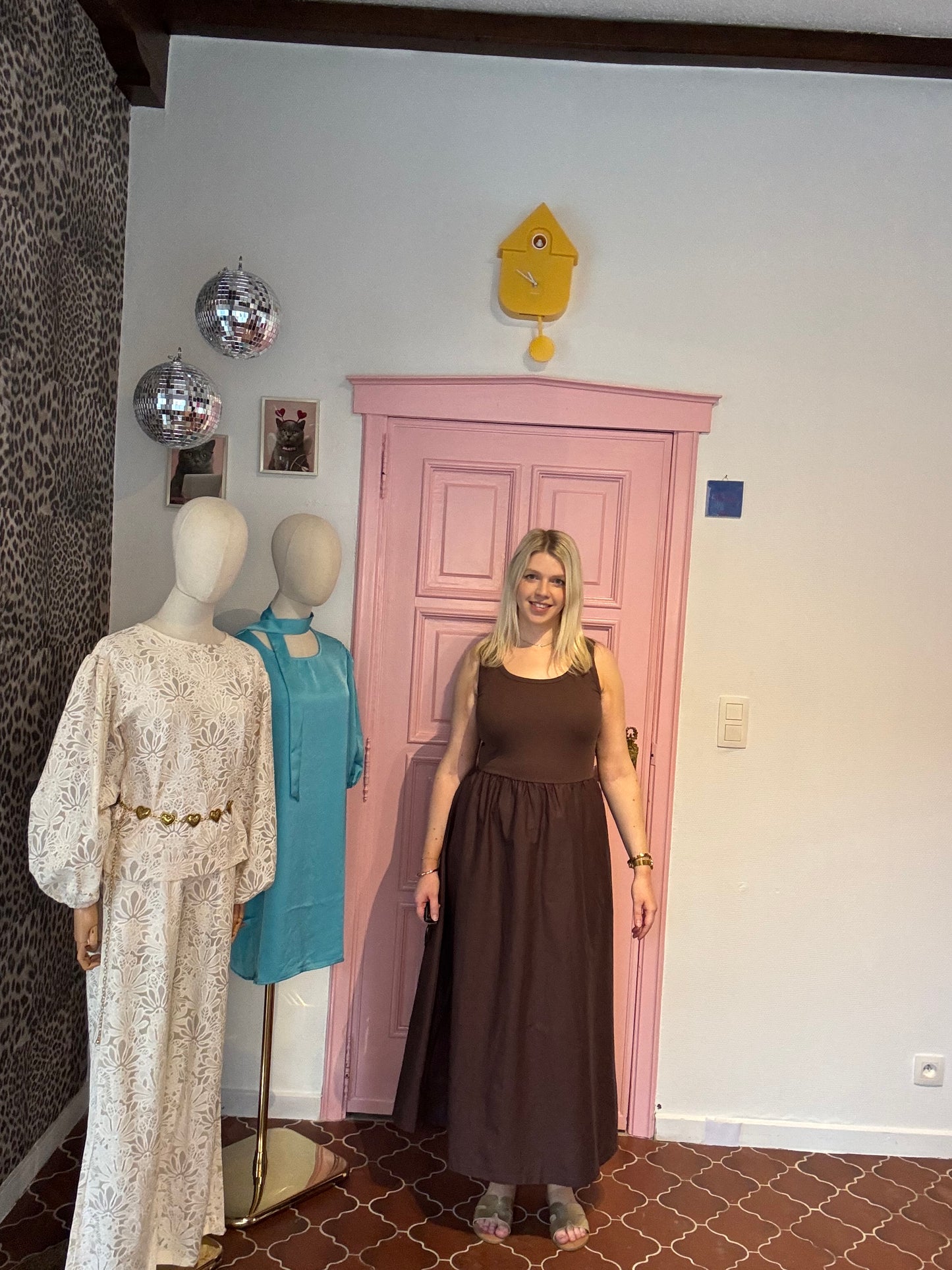 B.young - Bruine Maxi Jurk