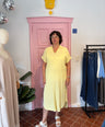 Julia's tetra dress zacht geel