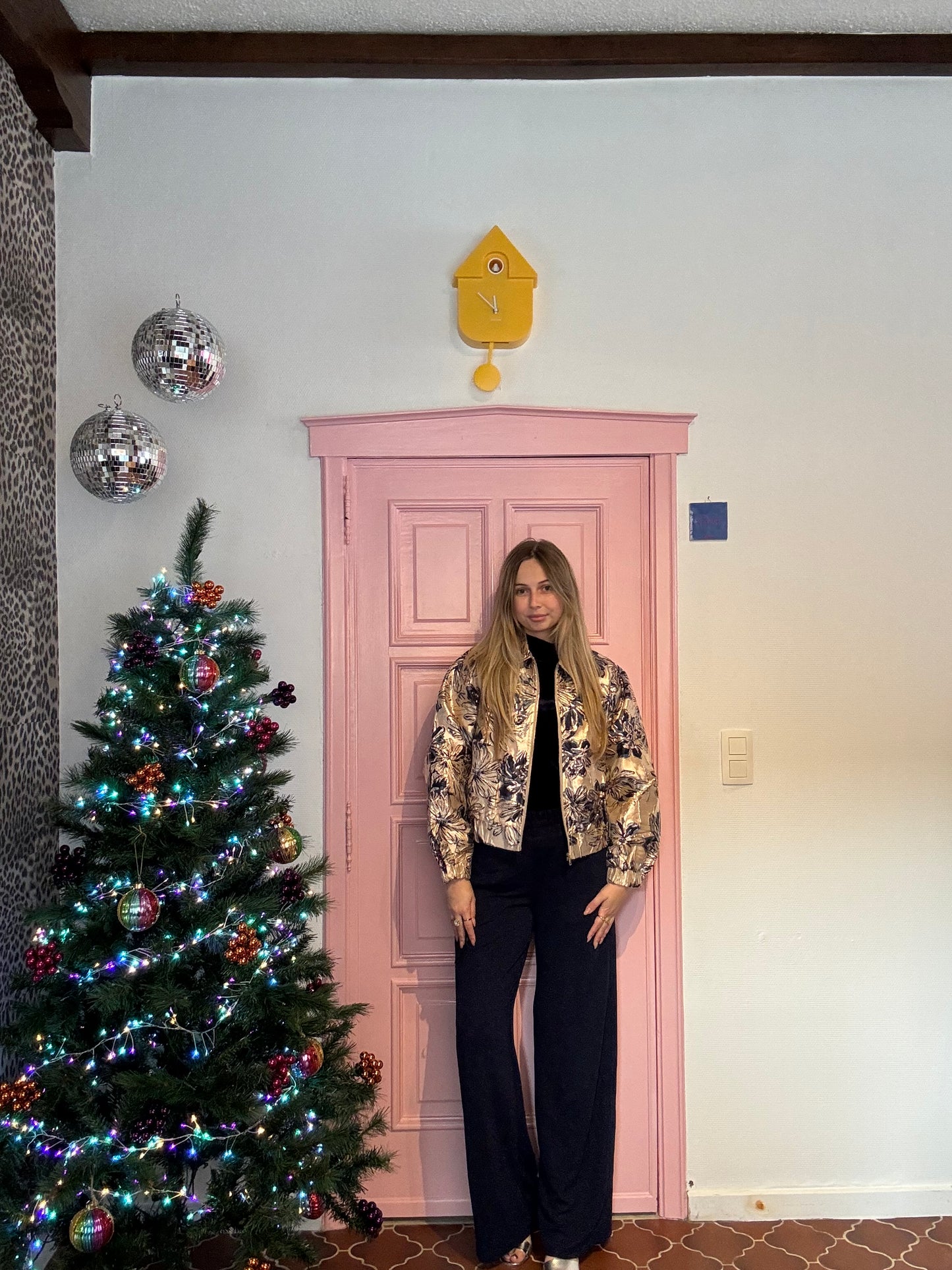 FLURESK - donkerblauwe glitter broek