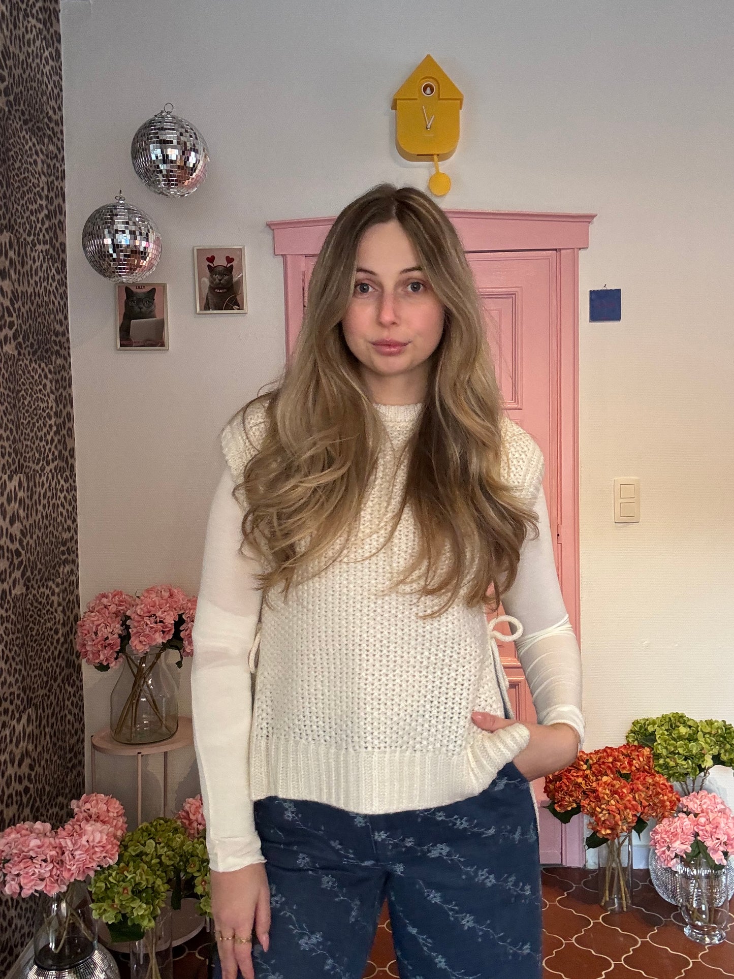 B.young - Ecru Knit Debardeur