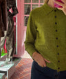 ICHI - Groene Cardigan met Kraag