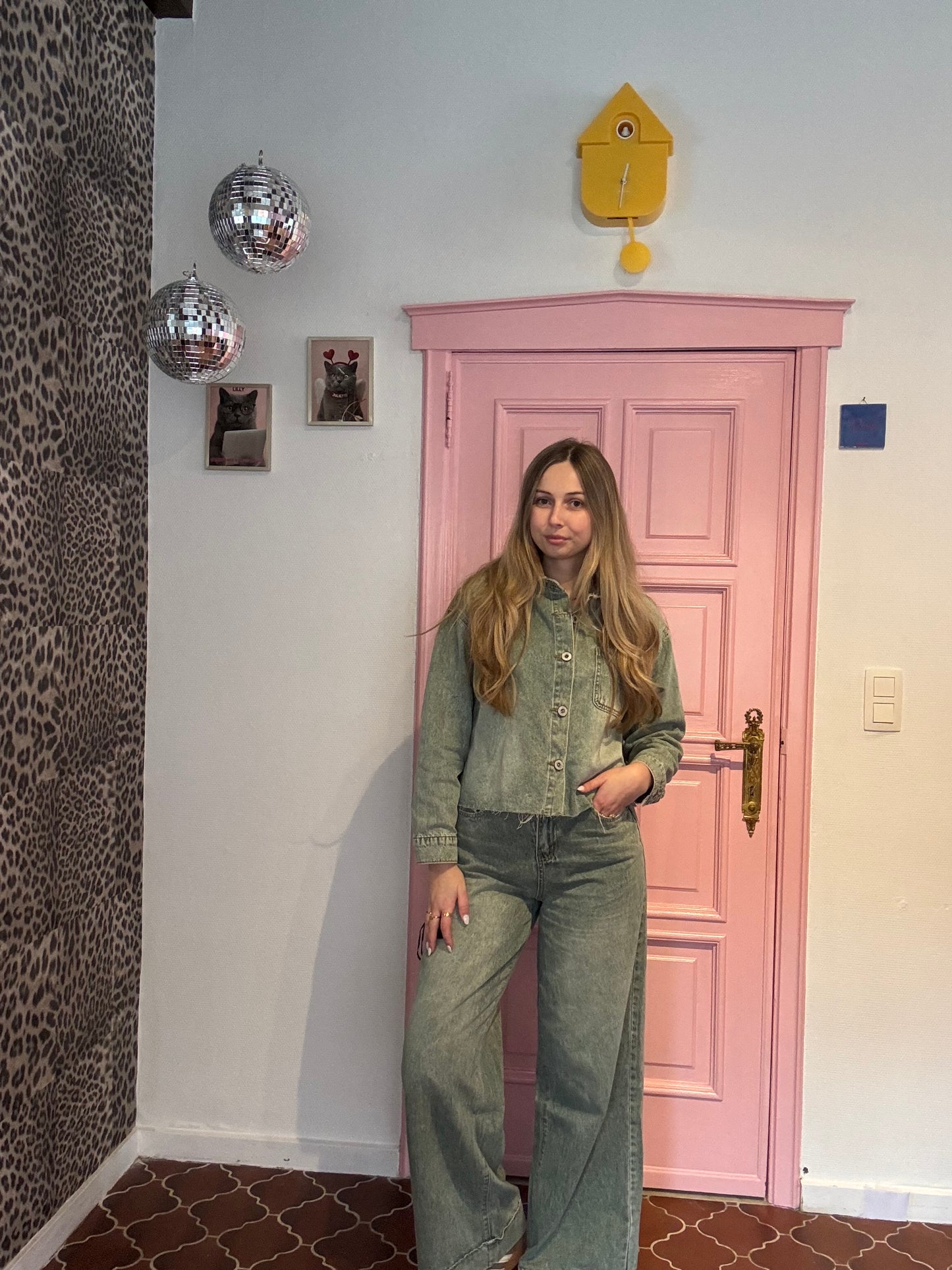 Fluresk - denim top met knoopsluiting