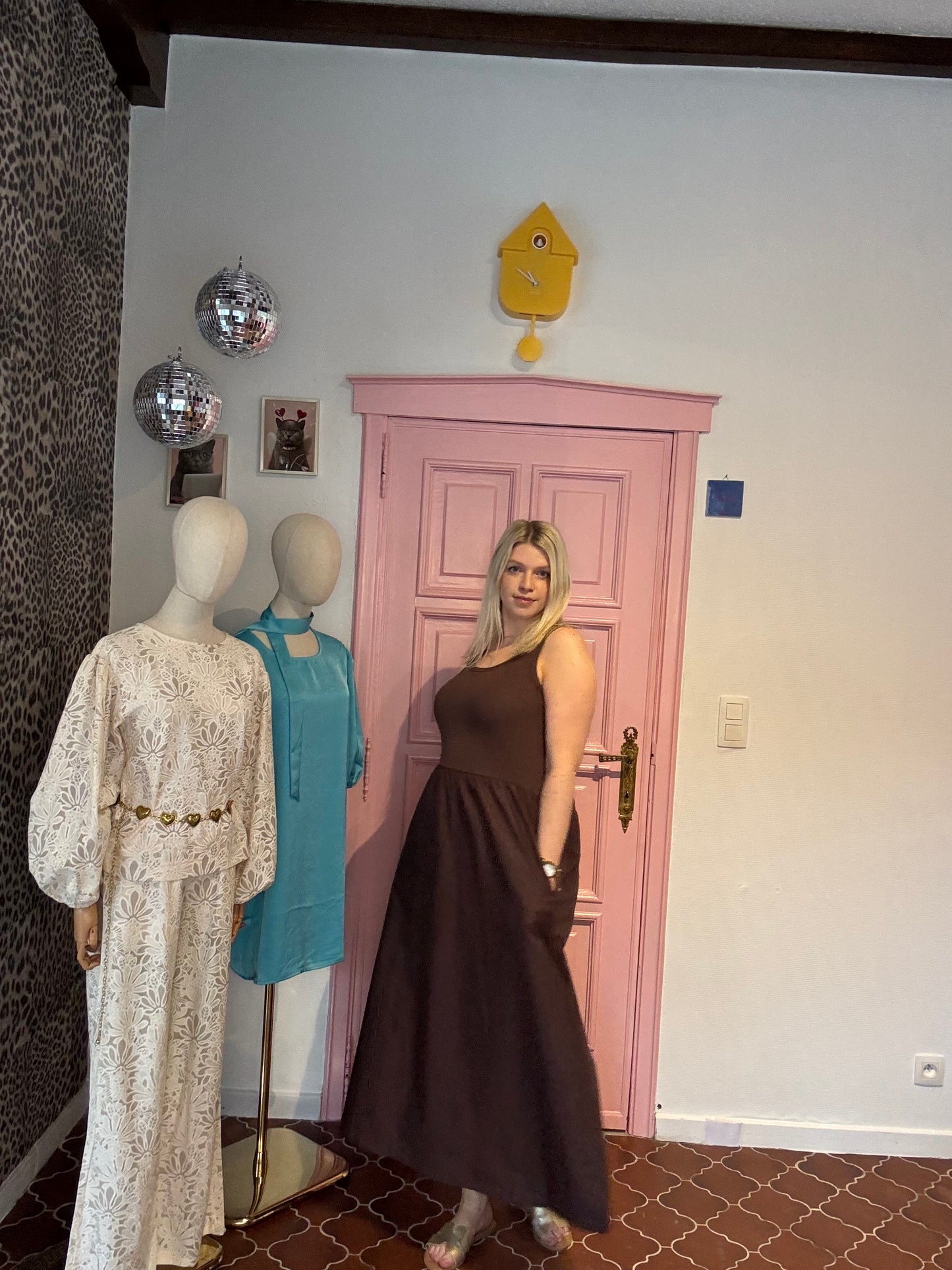 B.young - Bruine Maxi Jurk