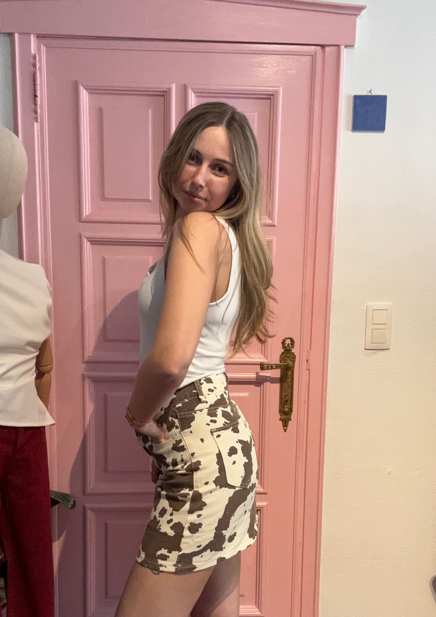 Juliette's cow jeansrok