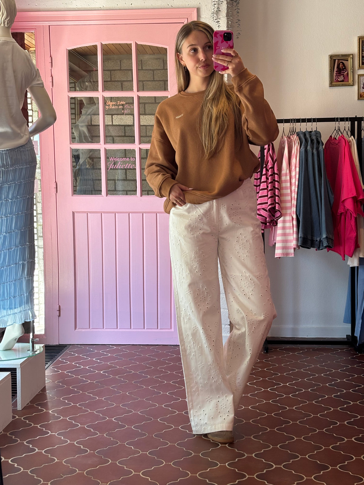 FLURESK -  Witte Wide Leg Jeans