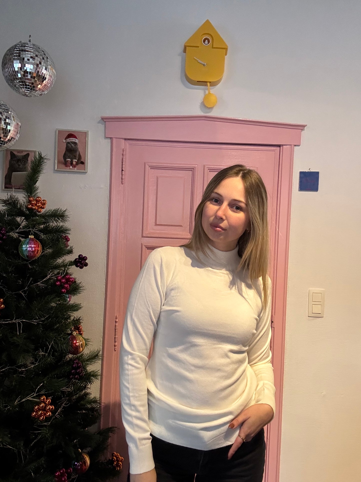 Juliette's turtle trui met cashmere - wit