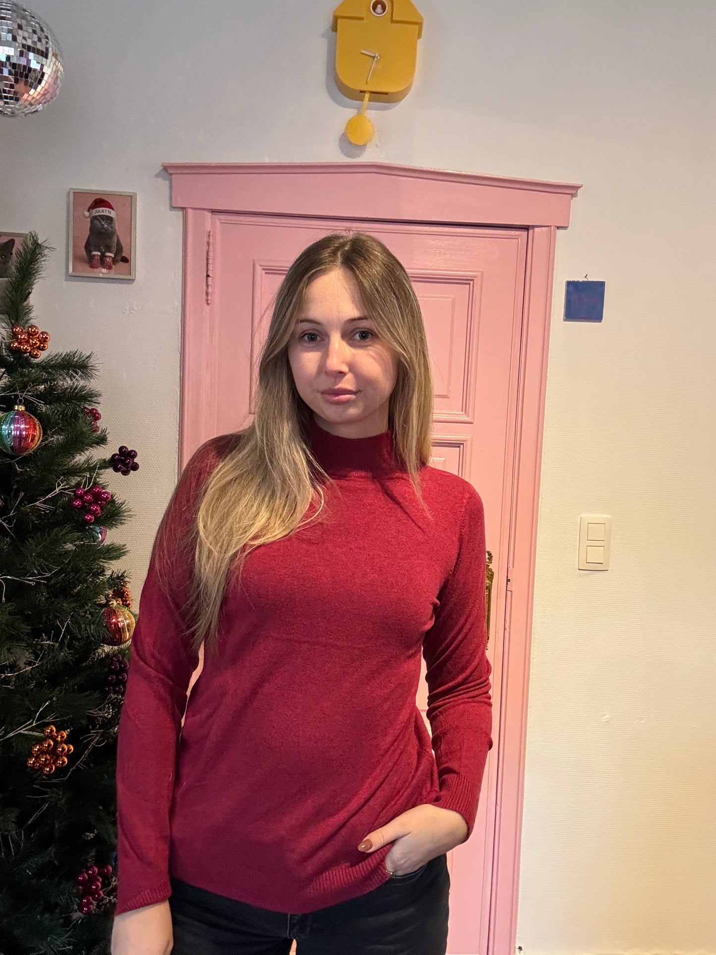 juliette's turtle trui met cashmere - bordeaux