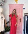 Julia’s t-shirt dress rood