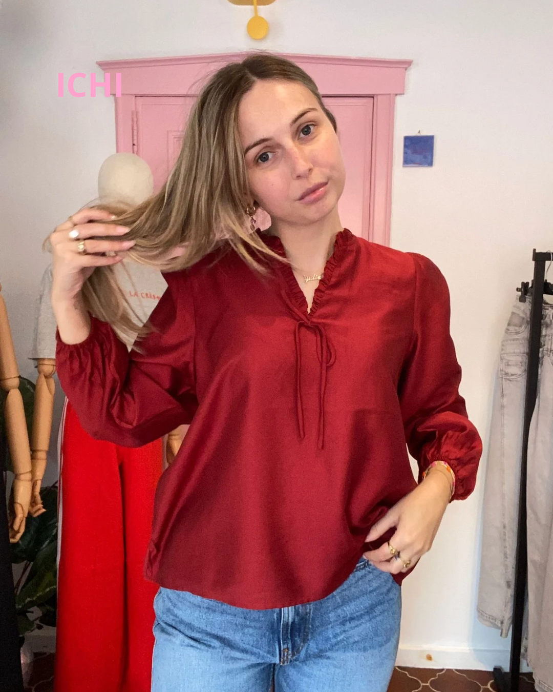 ICHI - blouse bordeaux