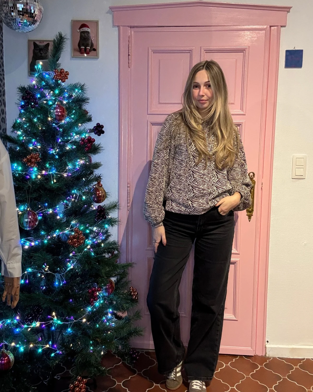 Pulz - wide leg jeans zwart