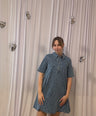 Pulz Jeans Luipaardprint Denim Jurk