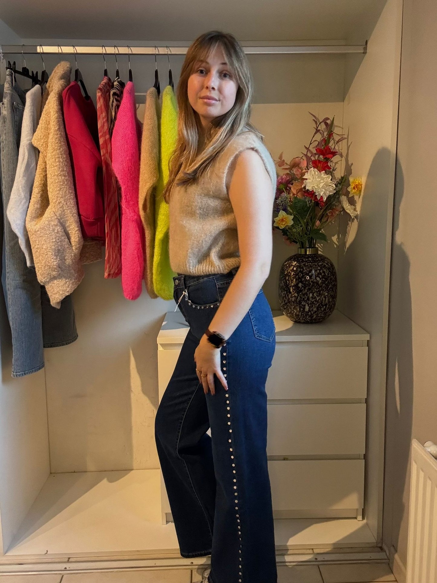 Juliette's jeansbroek studs