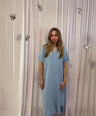 Julia’s tetra dress licht blauw