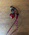Juliette's bagcharm hartje - bordeaux