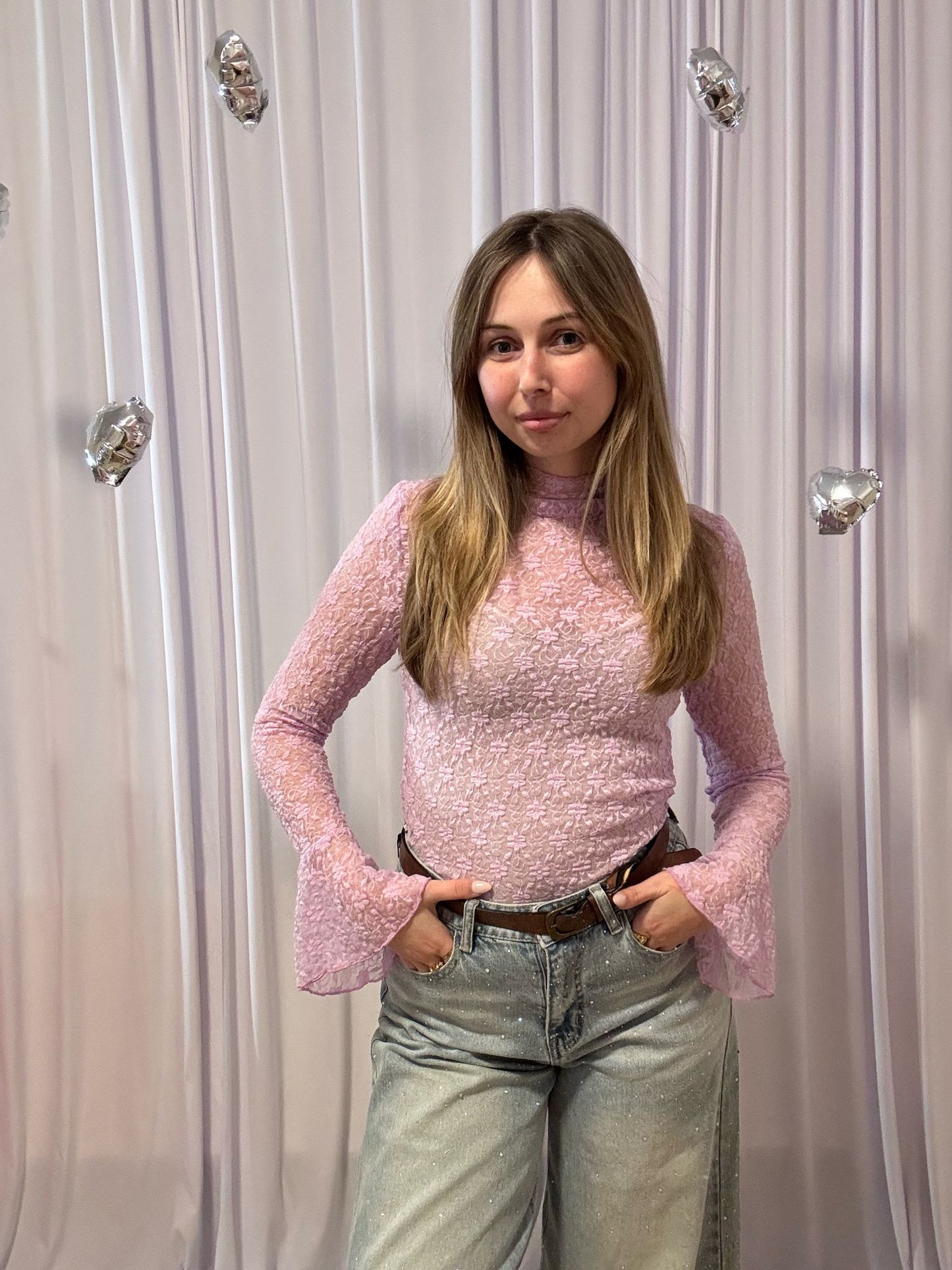 Juliette's lace top paars