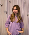 Juliette's lila sweatshirt
