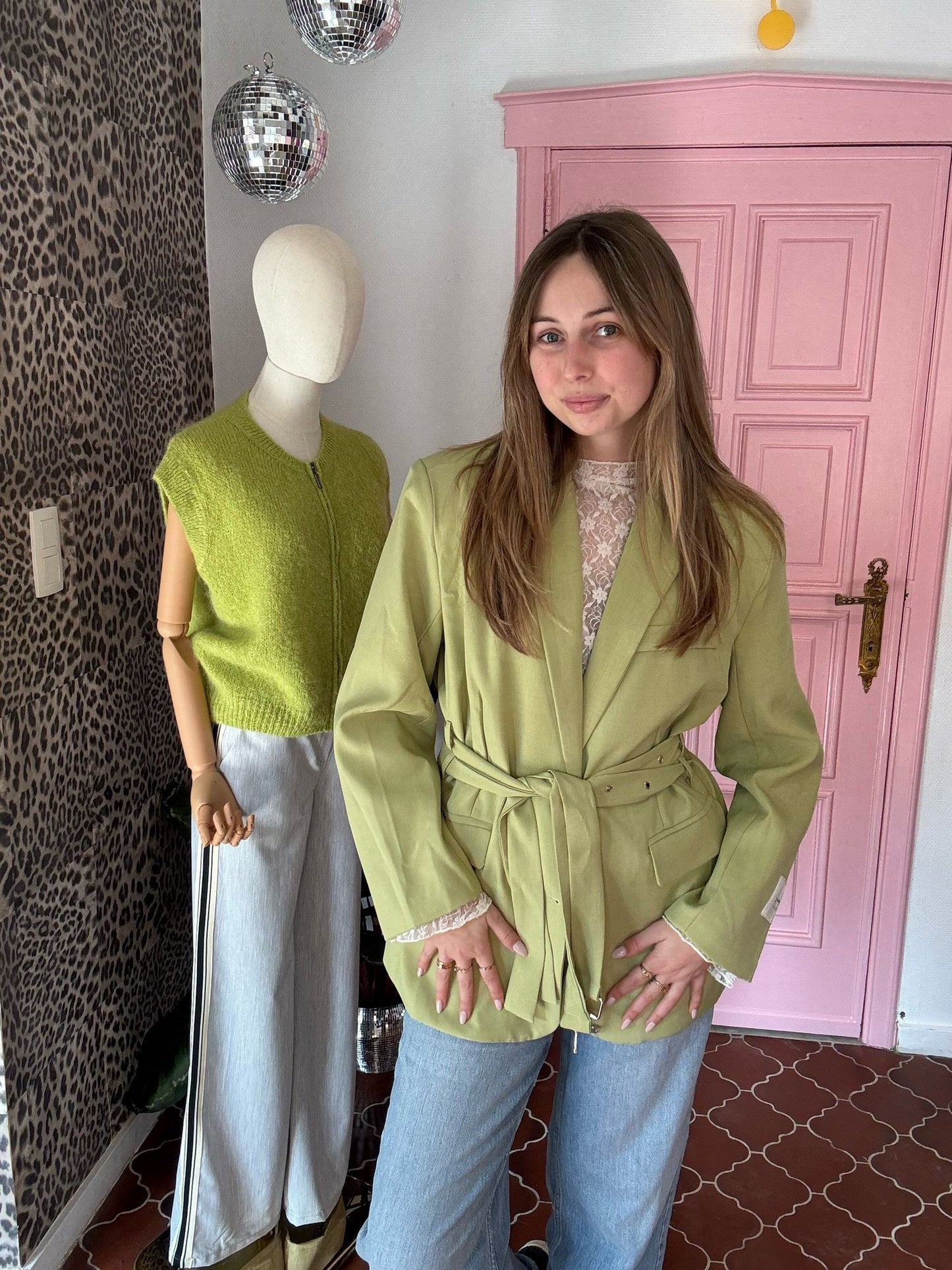 Juliette's green blazer